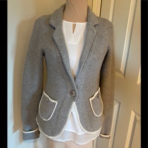 Anthropologie MOTH Blazer Small Blakely Knit Gray